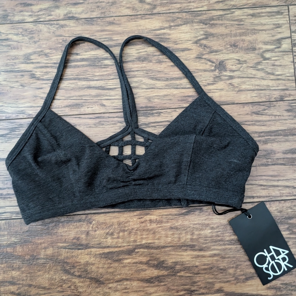 Chaser Charcoal Strappy Bralette